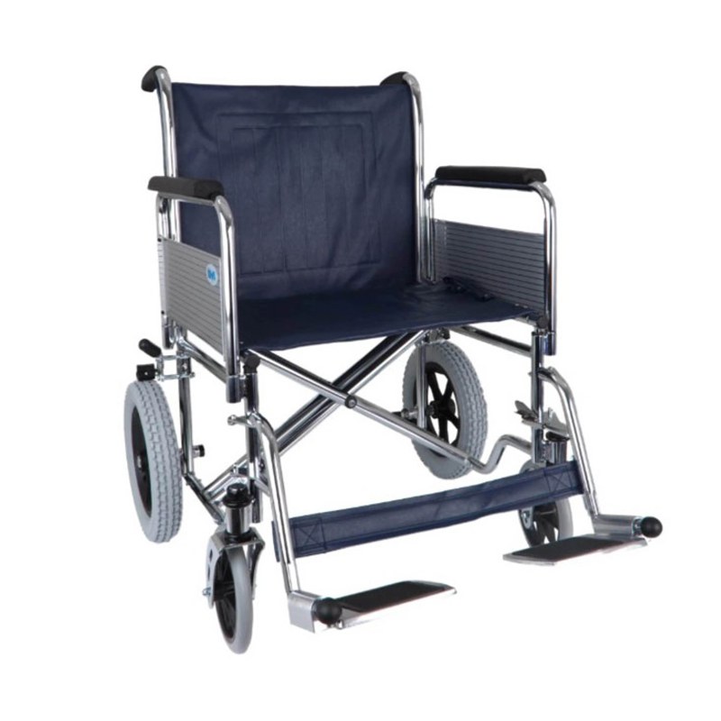 Days Heavy Duty Chrome-Plated Attendant-Propelled Transit Wheelchair (Crash-Tested)