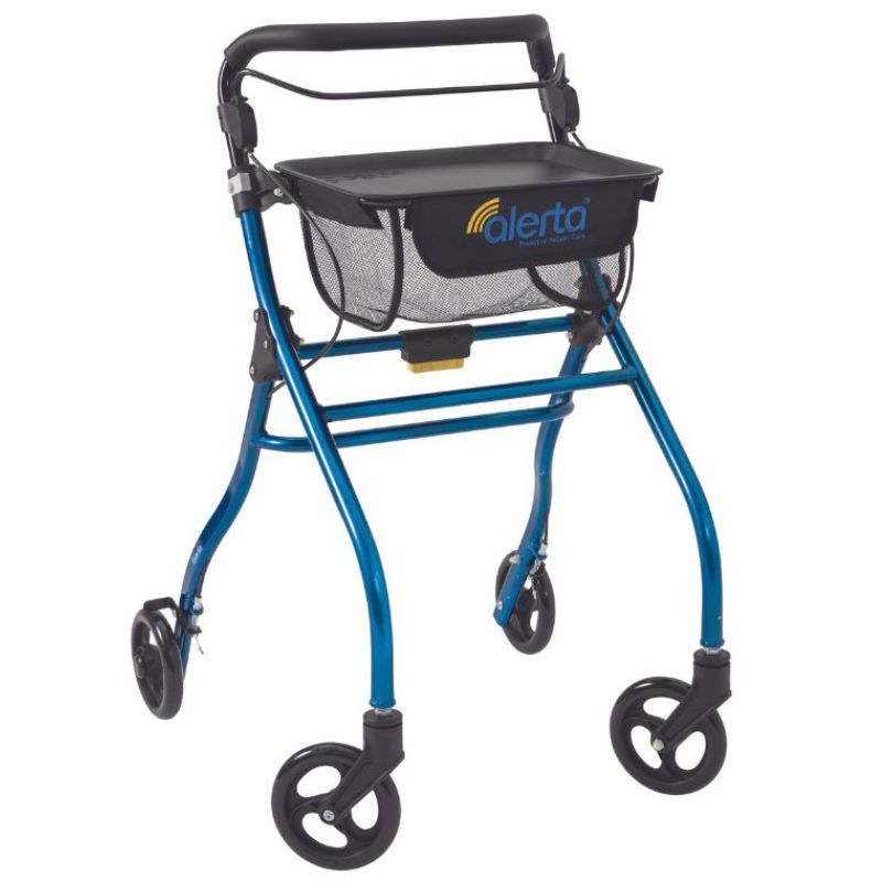Alerta Medical Lightweight Four-Wheeled Indoor Rollator (Blue)