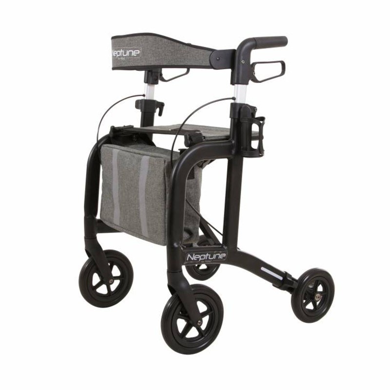 Able 2 Neptune Lightweight Rollator with Crutch Holder (Black)