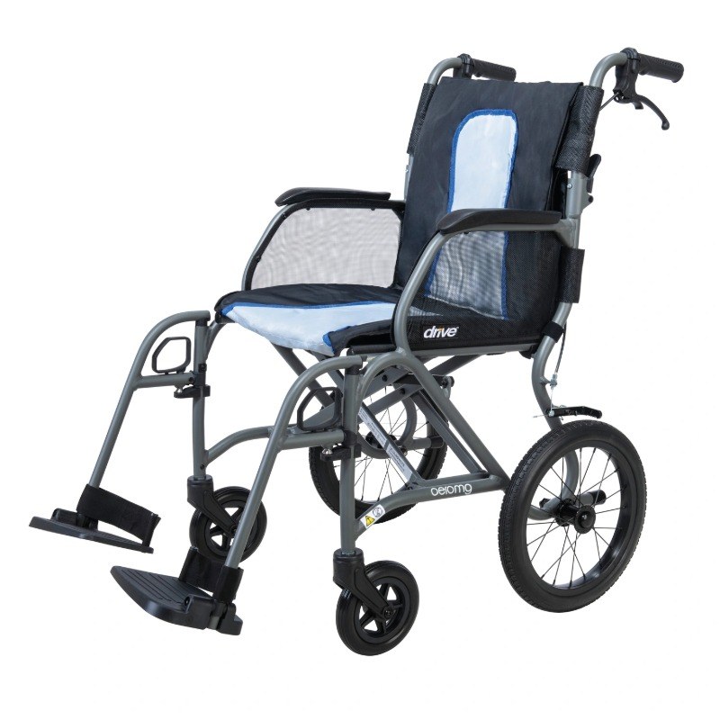 Drive Medical AeroMg Lightweight Transit Wheelchair with Quick-Release Wheels
